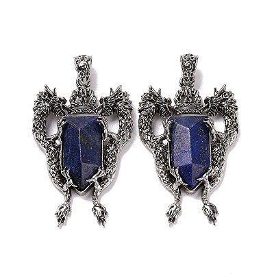 Natural Lapis Lazuli Faceted Big Pendants G-L524-04AS-03-1
