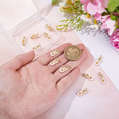 12Pcs Real 18K Gold Plated Brass Pendants KK-ME0003-21-1