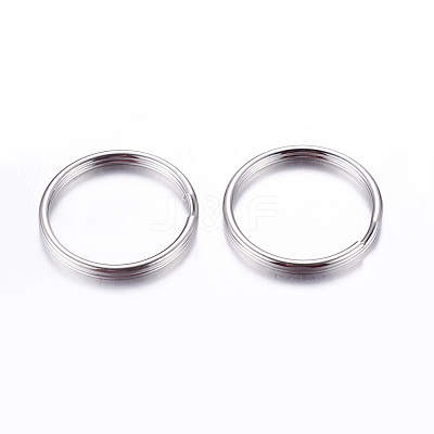 Tarnish Resistant 304 Surgical Stainless Steel Split Key Rings X-J0RBB011-1