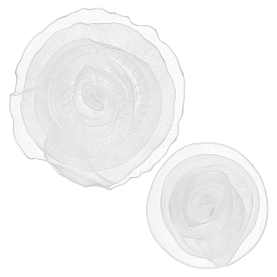 2Pcs 2 Styles Organza Flower Brooches JEWB-FG0001-58B-1