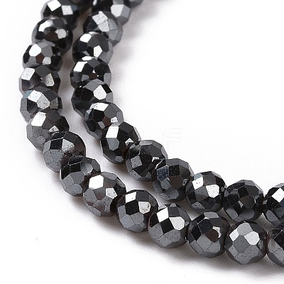 Electroplate Non-magnetic Synthetic Hematite Beads Strands G-L487-C-15-1