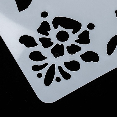 Plastic Reusable Drawing Painting Stencils Templates DIY-F018-B04-1