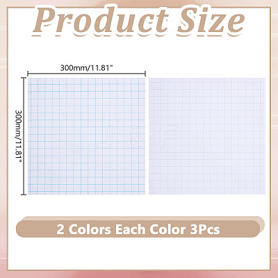 6Pcs 2 Colors 11CT Cross Stitch Fabric Sheets AJEW-AR0004-82-1