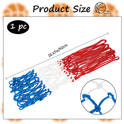 1Pc Polyester Basketball Net AJEW-CN0002-48B-1