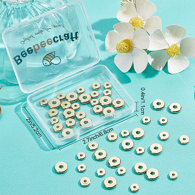 60Pcs 3 Style Brass Beads KK-BBC0003-56G-1