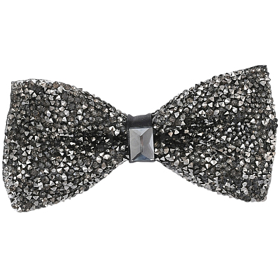 1Pc Polyester with Rhinestone Bow Ties for Bridegroom AJEW-SP0003-32A-1