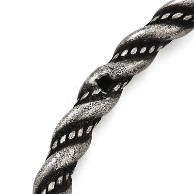 Viking 304 Stainless Steel Twisted Eagle Open Cuff Bangles for Men BJEW-U001-02AS-1