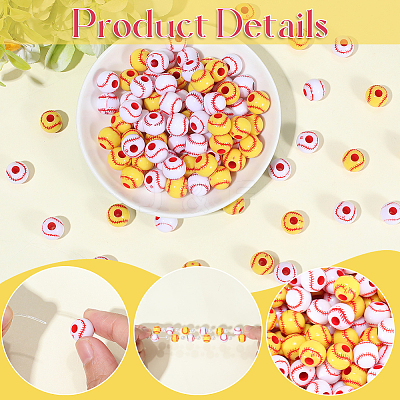 200Pcs Acrylic Beads OACR-PA0001-66A-1