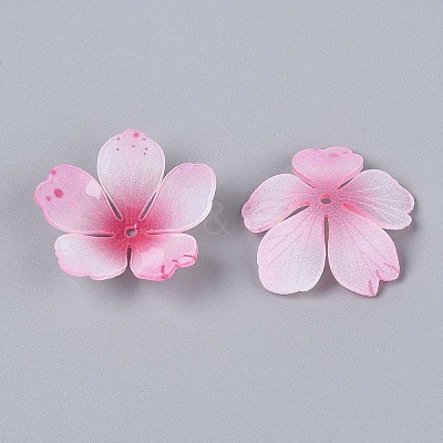 Flower Acrylic Bead Caps SACR-T017-51C-1