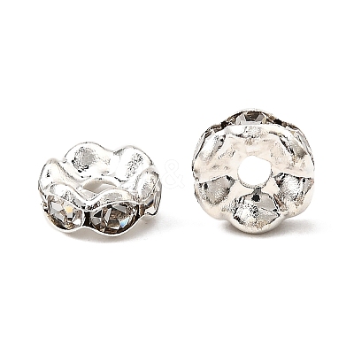 Brass Grade A Crystal Rhinestone Spacer Beads RB-A006-7MM-S-1