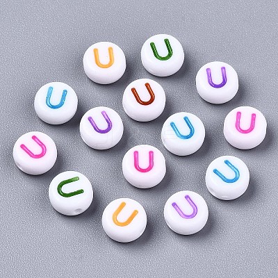 Opaque White Acrylic Beads MACR-N012-01U-1