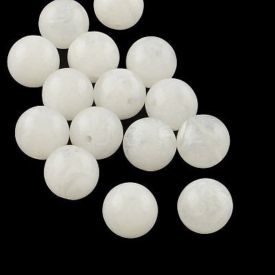Round Imitation Gemstone Acrylic Beads OACR-R029-6mm-30-1
