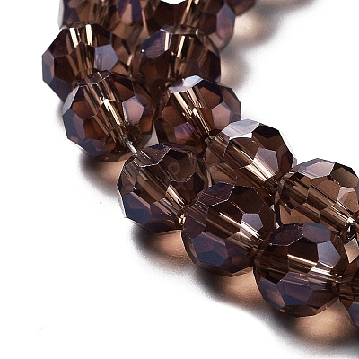 Electroplate Transparent Glass Beads Strands EGLA-A035-T8mm-A13-1