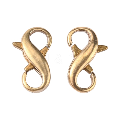 Brass Double Opening Lobster Claw Clasps KK-WH0043-10A-1