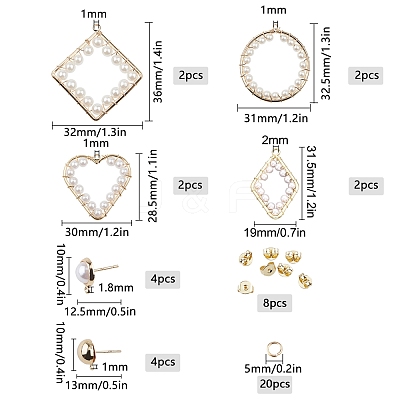 DIY Dangle Earring Making Kits DIY-SC0011-85G-1