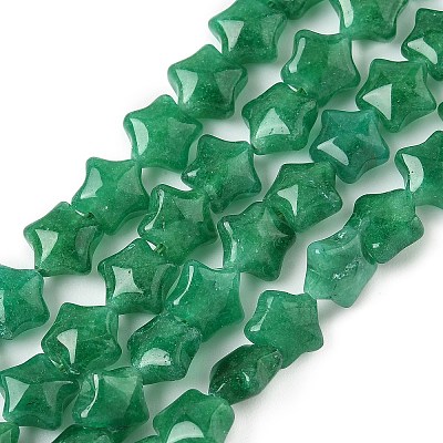 Dyed Natural Malaysia Jade Star Beads Strands G-Z080-A01-05-1