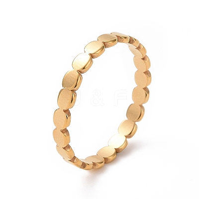 Ion Plating(IP) 201 Stainless Steel Oval Wrap Finger Ring for Women RJEW-J051-23G-1