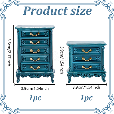2Pcs 2 Styles Plastic Cabinet DIY-GO0002-36-1