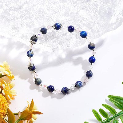 2 Strand Natural Lapis Lazuli Round Bead Strands G-OC0002-28-1