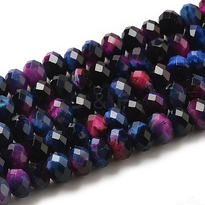 Natural Rainbow Tiger Eye Beads Strands G-NH0002-D02-02-1