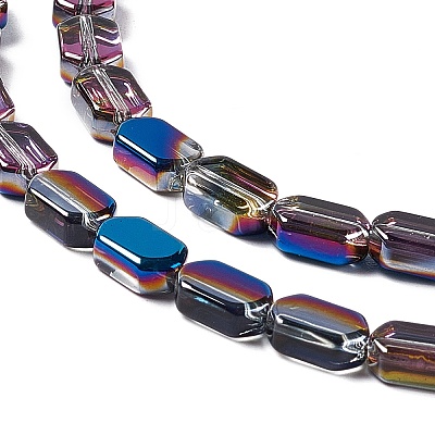Electroplate Glass Beads Strands EGLA-L042-HP03-1