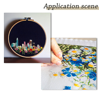 3Pcs Linen Cross Stitch Fabric DIY-DC0003-81A-1