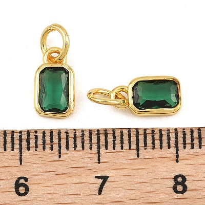 Brass Pave Cubic Zirconia Charms CU-CBA3D67-12G-1
