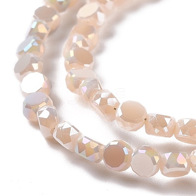 Electroplate Glass Beads Strands GLAA-E036-04C-1