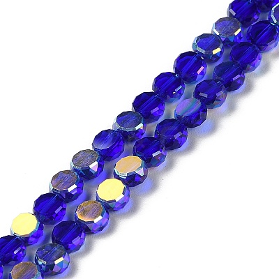 Transparent Electroplate Glass Beads Strands GLAA-Q099-I01-05-1
