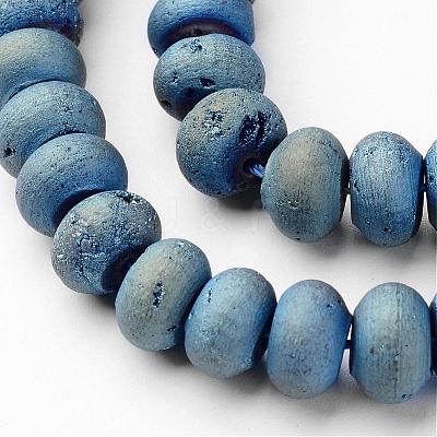 Electroplated Natural Quartz Crystal Beads Strands G-P149-03C-1