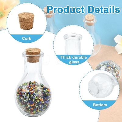 15Pcs Glass Bottle for Bead Containers AJEW-YW0001-53A-1
