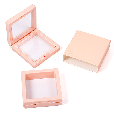 Square Transparent PE Thin Film Suspension Jewelry Floating Frame Displays ODIS-TAC0002-02C-1