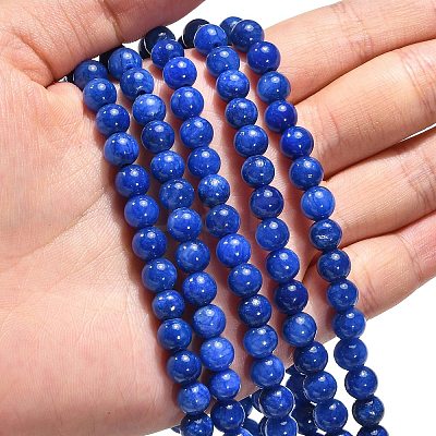 Natural Mashan Jade Round Beads Strands X-G-D263-6mm-XS08-1