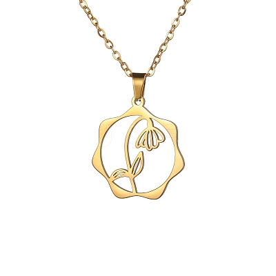 304 Stainless Steel Pendant Necklace PW-WG26640-11-1