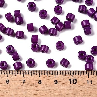 Opaque Baking Paint Glass Seed Beads SEED-T008-02U-1