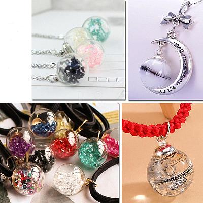 Glass Bottle Pendants LS-GLAA-K056-10D-G-1