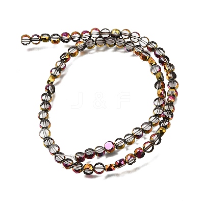 Electroplated Transparent Glass Beads Strands GL-CBA98F0-06B-02-1