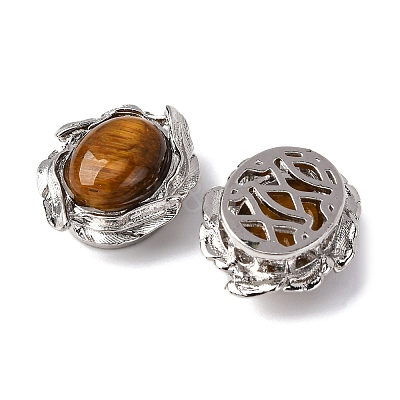 Natural Tiger Eye Oval Multi-Strand Links G-G207-02P-07-1