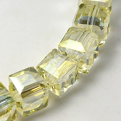 Electorplated Glass Beads EGLA-E006-3S-1