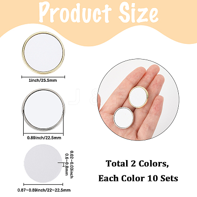 10 Sets Sublimation Blank Brooch Pins FIND-SP0004-08A-1
