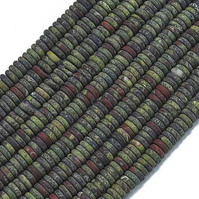 Frosted Natural Dragon Blood Beads Strands G-K389-C07-01-1