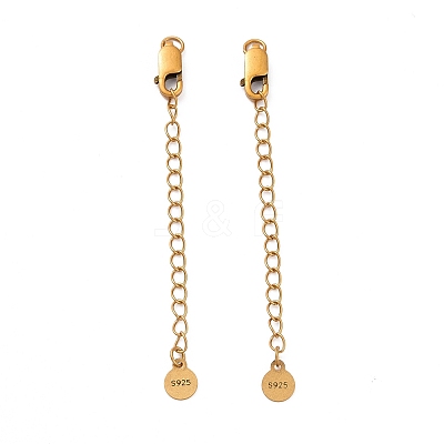 925 Sterling Silver Chain Extenders STER-D036-35AG-1