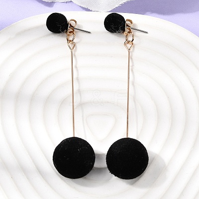 Iron Dangle Stud Earrings EJEW-D355-03G-01-1