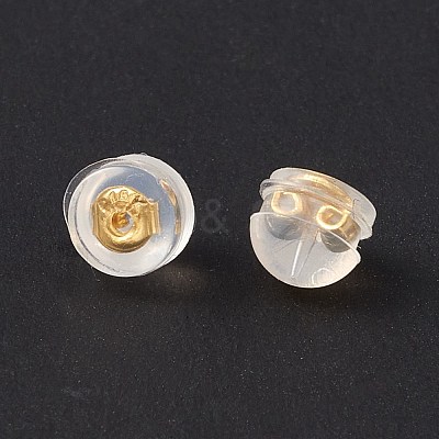 Rack Plating Brass Ear Nuts FIND-G036-04G-1