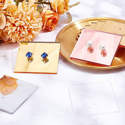 4 Colors Acrylic Single Earring Display Card ODIS-AR0001-05B-1