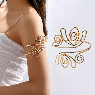 Flower Alloy Upper Arm Open Cuff Bangles WG9CF3D-09-1