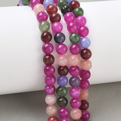 Dyed Natural Malaysia Jade Beads Strands G-G021-02A-29-1