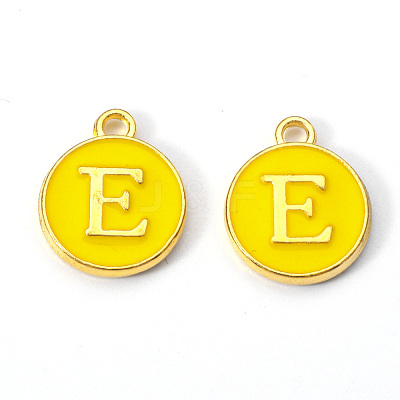 Golden Plated Alloy Enamel Charms ENAM-S118-09E-1