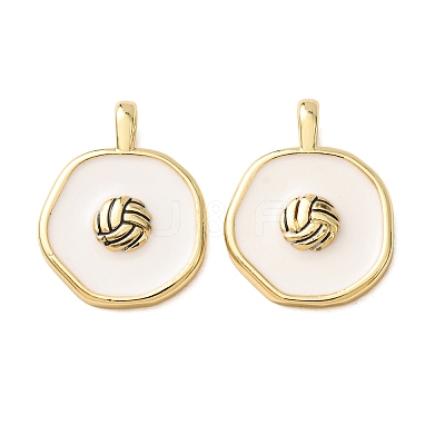 Brass Enamel Pendants KK-CJC12A6-01A-G-1