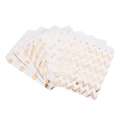 100Pcs 4 Patterns Eco-Friendly Kraft Paper Bags CARB-LS0001-02B-1